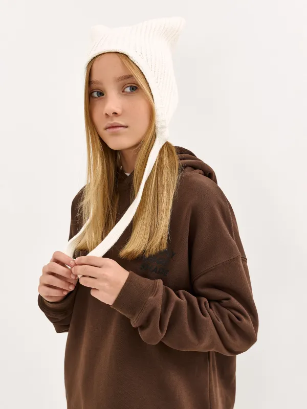 Шапка вязаная с завязками Knitting, image-0