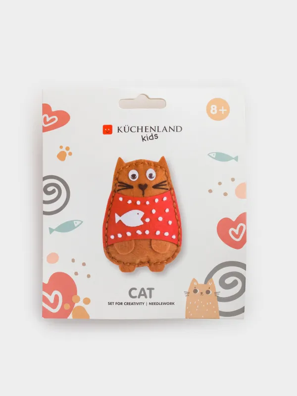 Набор для творчества, 13х15 см, рукоделие, фетр, подвеска, Кот, Creativity, image-0