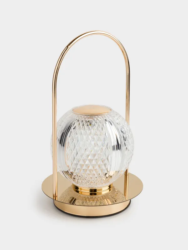 Светильник сенсорный, 22 см, беспроводной, металл/пластик, золотистый, Фонарь, Fantastic gold, image-1