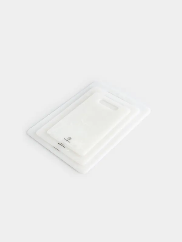 Набор досок разделочных, 25/30/35 см, 3 шт, пластик, прямоугольный, белый, Maniera, image-5