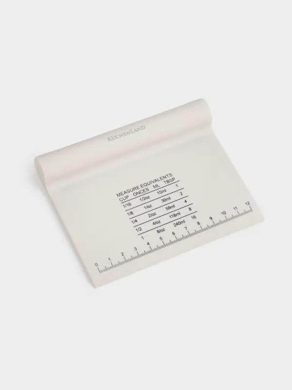 Шпатель кондитерский, 13 см, с линейкой, силикон, бежевый, Bakery, image-3