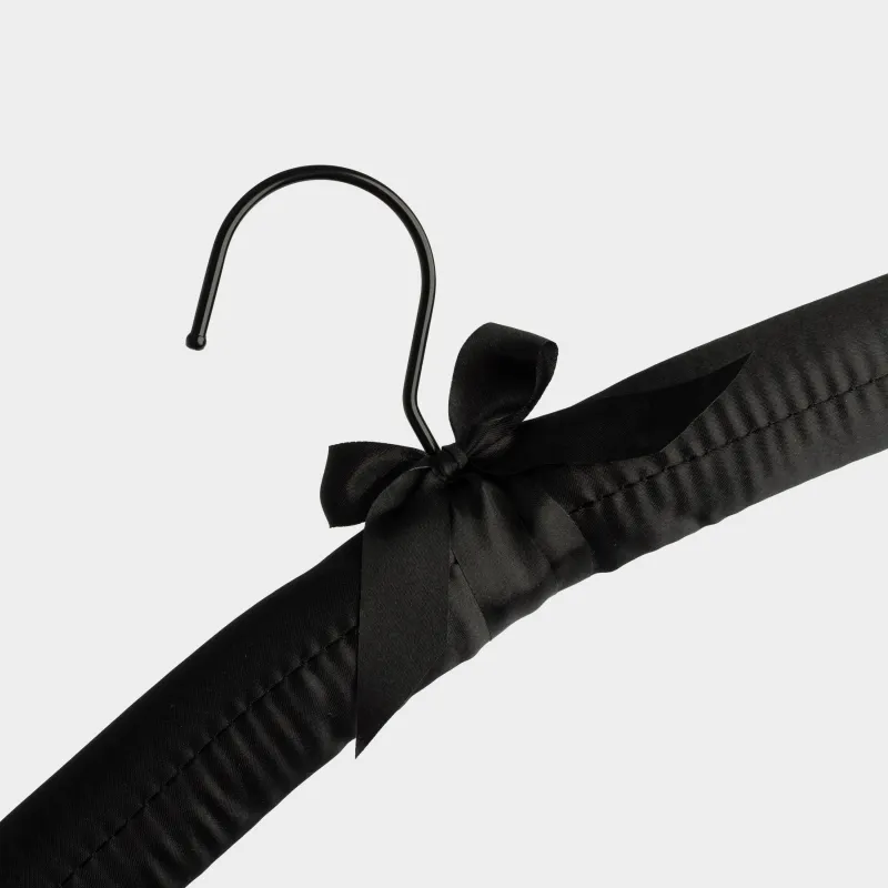 Вешалка-плечики, 38 см, 5 шт, мягкая, полиэстер/поролон, черная, Soft house, image-1