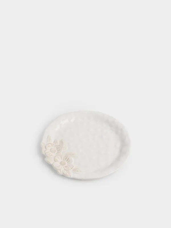 Блюдо, 24 см, керамика D, молочно-бежевая, Цветы, Bloomer, image-2