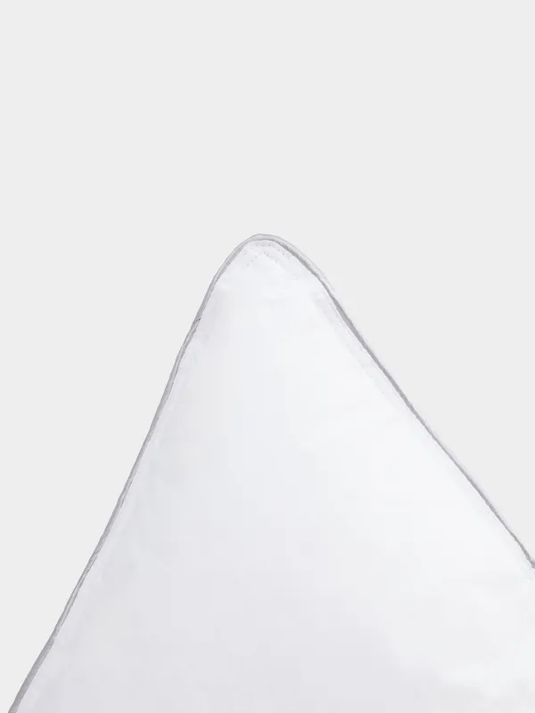 Подушка, 50х70 см, хлопок/микрофибра, белая, с серебристым кантом, Soft cotton, image-4