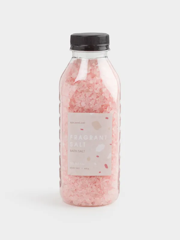 Соль для ванны, 600 гр, бело-розовая, Ягодный микс, Fragrant salt, image-0