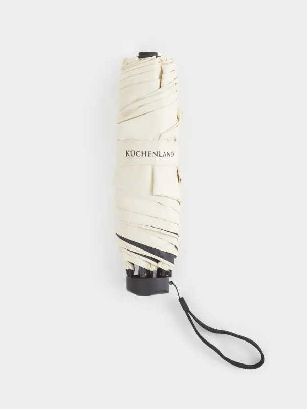 Зонт, 52/21 см, складной, двусторонний, эпонж, бежево-черный, Rainy day, image-4