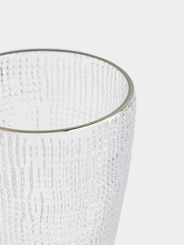 Бокал-кубок для вина, 260 мл, стекло Р, с серебристым кантом, Grain silver, image-2