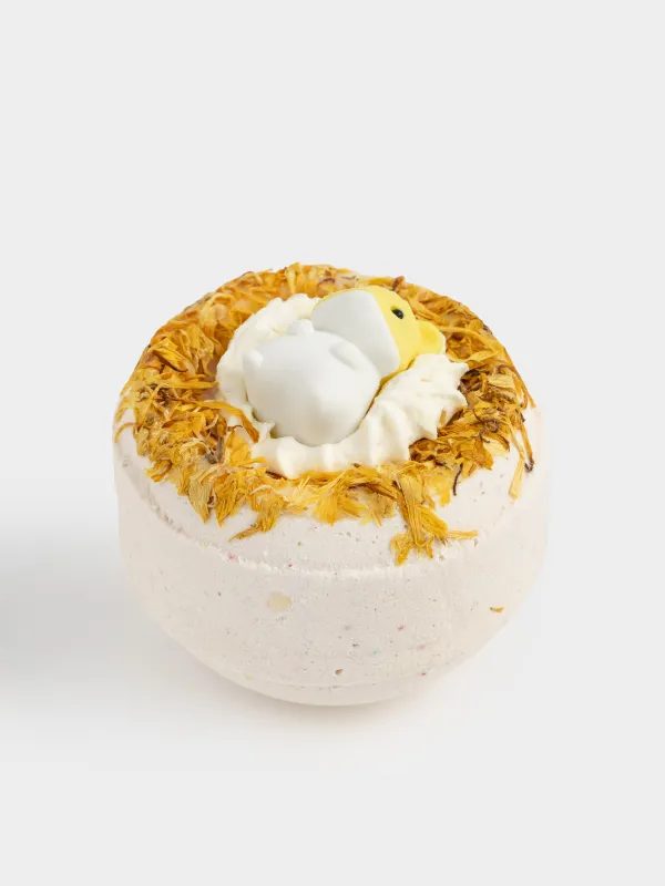 Бомбочка для ванны, 130 гр, с игрушкой, бежевая, Ирландские сливки, Хомяк, Friends spa, image-4