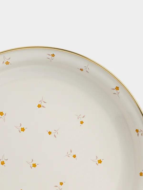 Поднос, 22 см, Цветы, Enamel florets, image-2