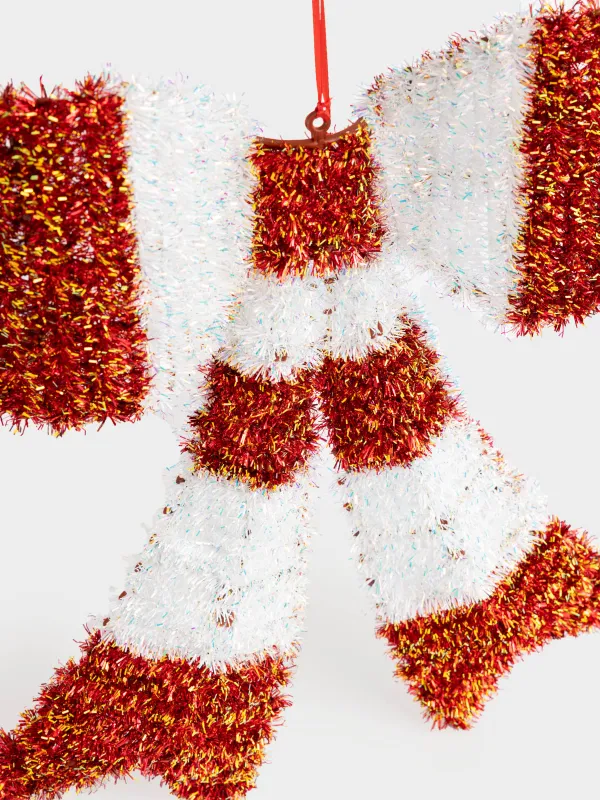 Украшение декоративное, 44 см, подвесное, Бант, Tinsel decor, image-1