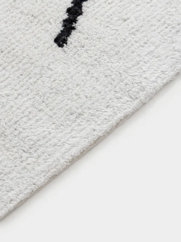 Ковер, 150х210 см, хлопок, молочный, Линии, Rhombic, image-2