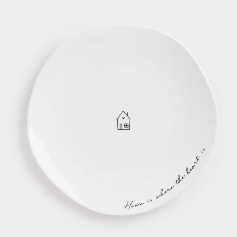 Тарелка закусочная, 21 см, фарфор P, белая, Дом, Amour