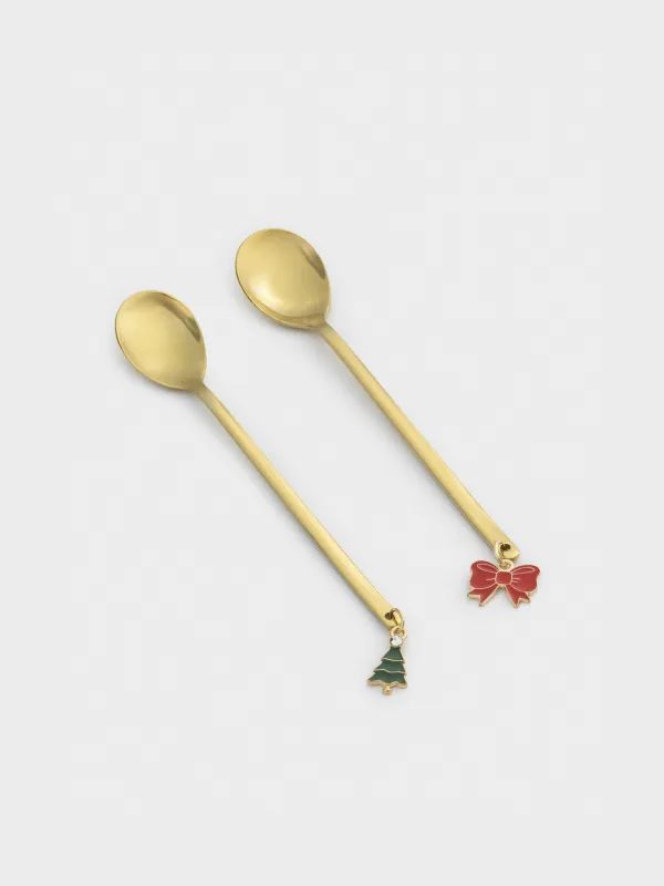 Ложка десертная, 14 см, сталь, Christmas traditions, image-1