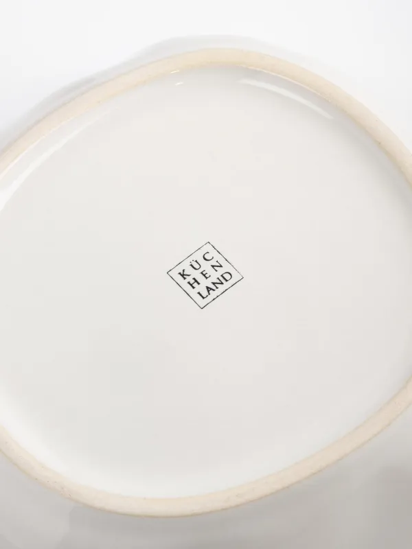 Салатник, 21х5 см, 770 мл, керамика, белый, Неровный край, Bumpy, image-2