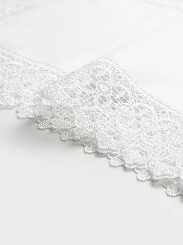 Дорожка настольная, 40х160 см, с люрексом и кружевом, Lace lurex, image-1