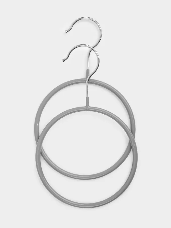 Вешалка для шарфов/платков, 14х23 см, 2 шт, металл с покрытием, серая, Colorful house, image-0