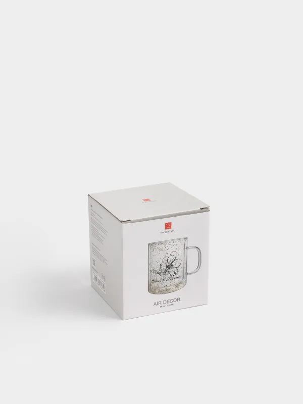 Кружка, 330 мл, с блестками, Цветок, Air decor, image-5