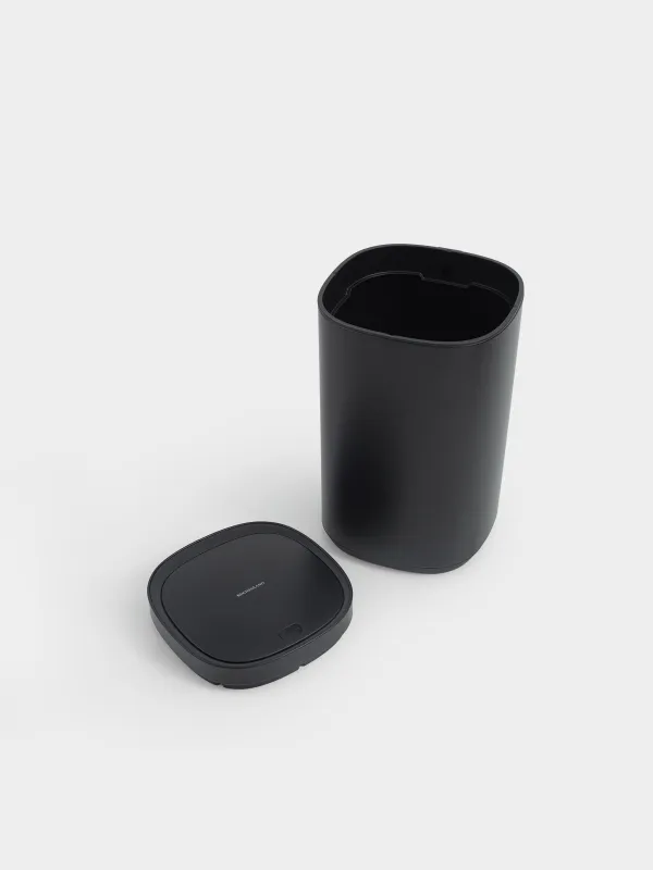 Ведро для мусора, 30 л, с кнопкой для открывания, Total black, image-4