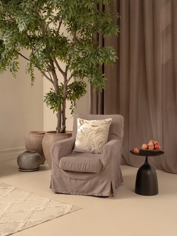 Подушка декоративная, 50х50 см, вельвет/бисер, песочная, Колибри, Paradise birds, image-2