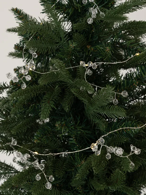Гирлянда декоративная, 1 м, с подсветкой, 10 ламп, Кристаллы, Crystal decor, image-0