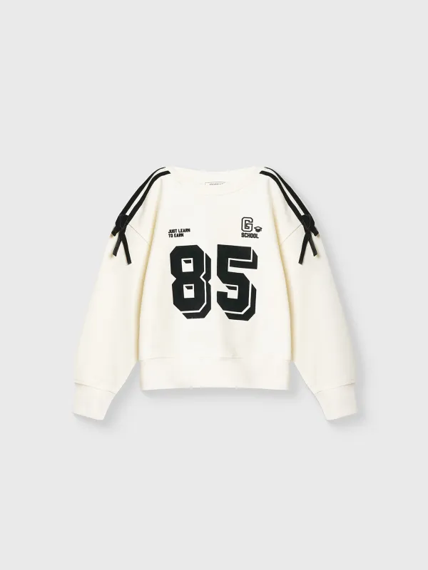 Свитшот детский, для девочек, молочный, Romana, image-7