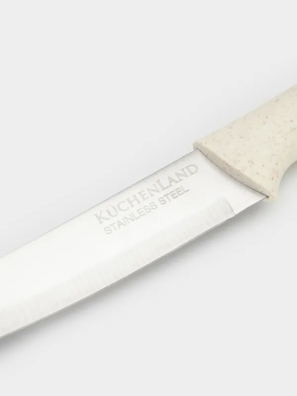 Нож для нарезки, 15 см, сталь/пластик, молочный, Speck-light, image-2