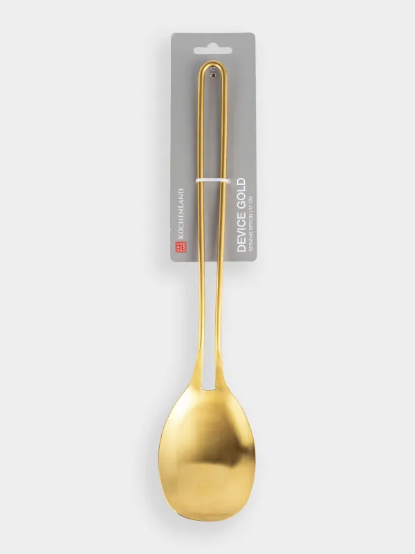 Ложка сервировочная, 37 см, сталь, золотистая, Device gold, image-4