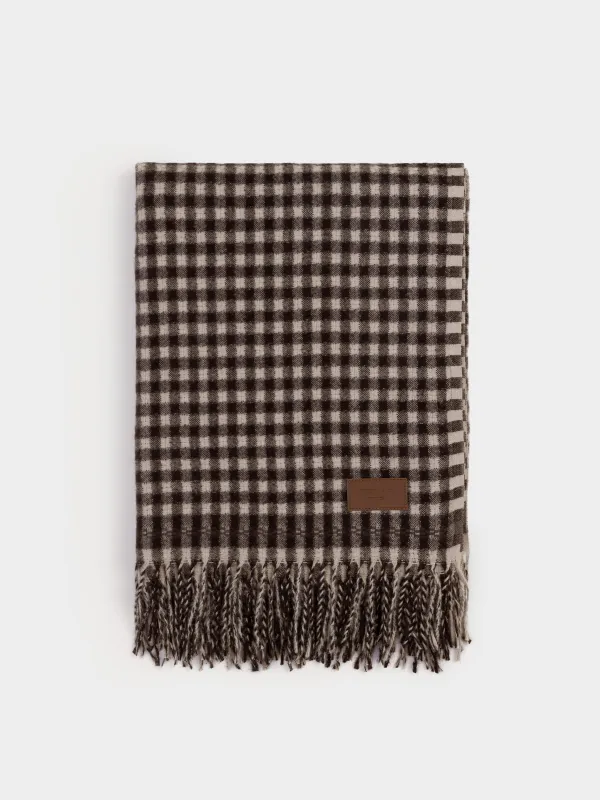 Плед, 130х170 см, с бахромой, Клетка, Checkered, image-0