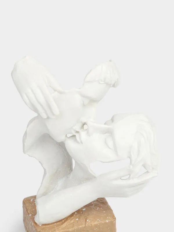 Статуэтка, 8х12 см, полирезин, молочная, Поцелуй, Baise, image-3