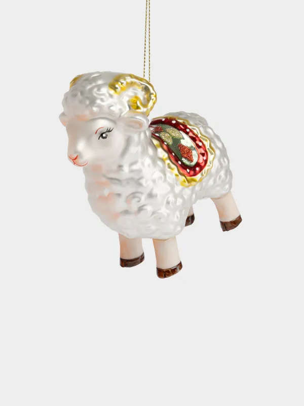 Игрушка елочная, 9х10 см, Овечка, Figure christmas, image-2