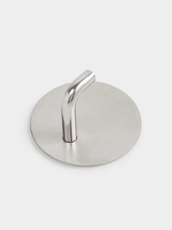 Крючок для венка, 4 см, на липучке, сталь, круглый, серебристый, Hook, image-3