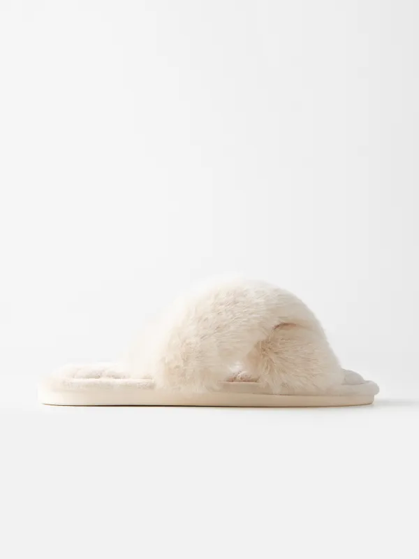 Тапочки женские, домашние, полиэстер, бежевые, Tape, image-0