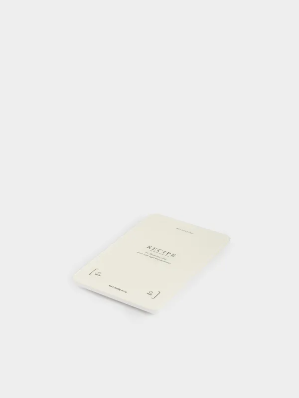 Весы кухонные, 23х15 см, электронные, пластик/стекло, белые, Recipe, Libra, image-0