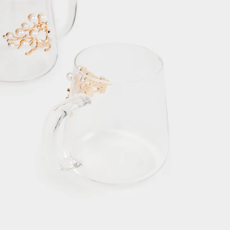 Кружка, 430 мл, 2 шт, стекло Б/металл, Олени, Verset pearl, image-2