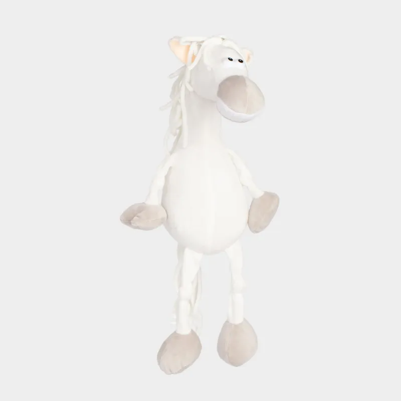 Игрушка, 45 см, мягкая, полиэстер, белая, Конь, Horse toy