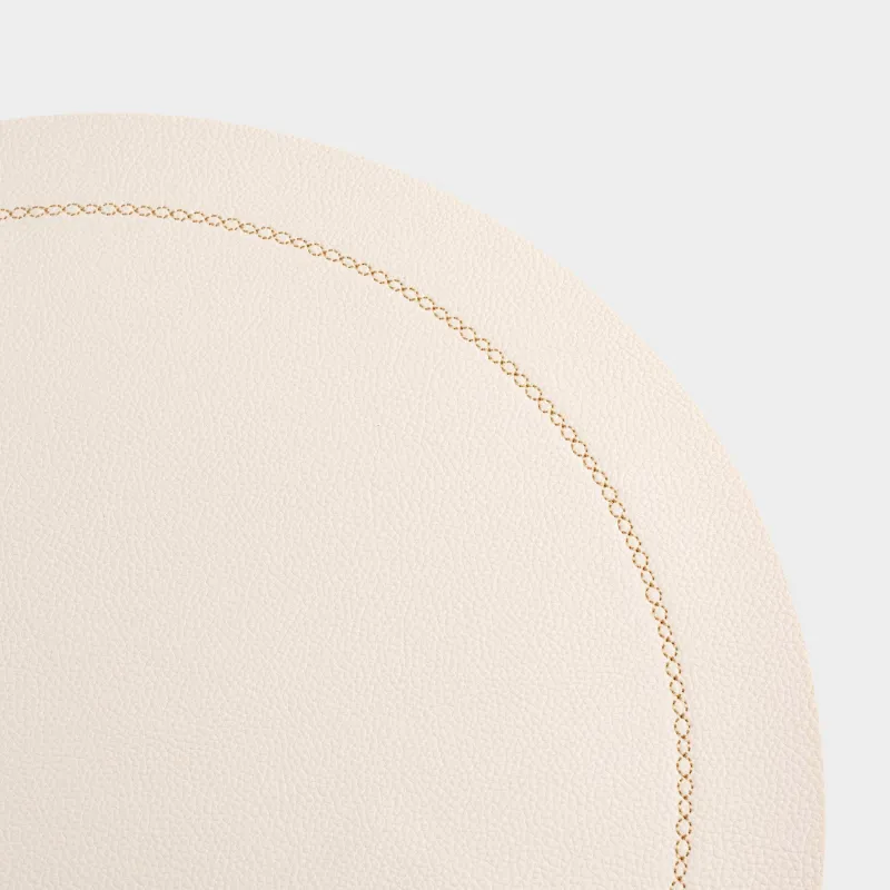 Салфетка под приборы, 38 см, ПВХ, круглая, бежевая, Rock, image-2