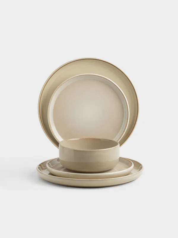 Сервиз обеденный, 6 перс, 18 пр, керамика R, бежевый, Velir, image-5