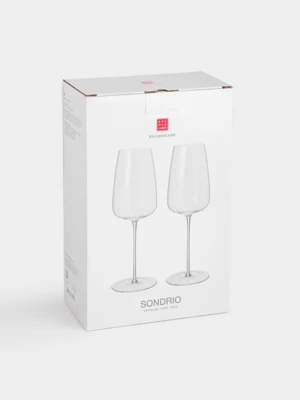 Бокал для вина, 580 мл, 2 шт, кристальное стекло, Sondrio, image-5
