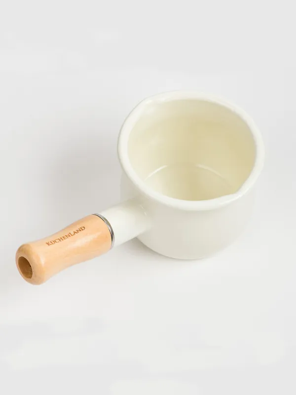 Турка, 550 мл, металл эмалированный/дерево, молочная, Nostalgia, image-3