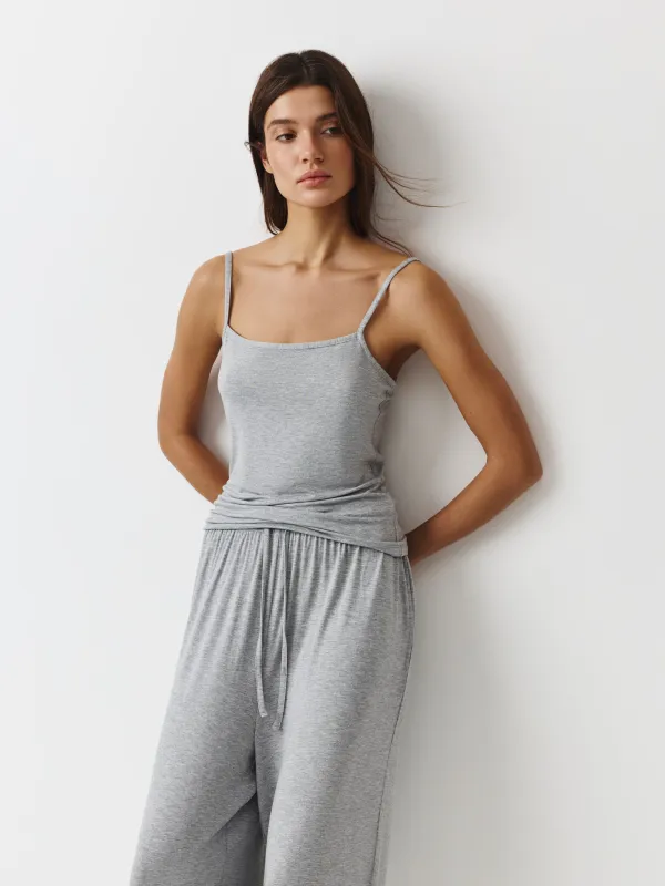 Брюки женские, домашние, р. S, карго, вискоза/спандекс, серый меланж, Aidila, image-2