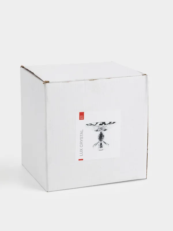 Блюдо на ножке, 20х15 см, кристальное стекло, Lux crystal, image-4