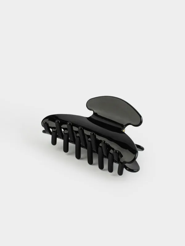 Заколка для волос, 9 см, пластик, черная, Крабик, Hair basic, image-2