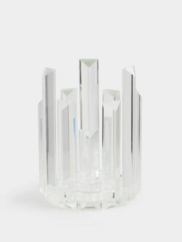 Подсвечник, 15 см, для цилиндрической свечи, кристальное стекло, Lux crystal, image-0