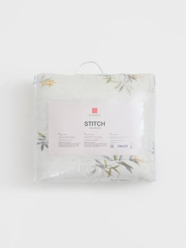 Покрывало, 220х240 см, стеганое, двустороннее, Цветы, Stitch, image-5