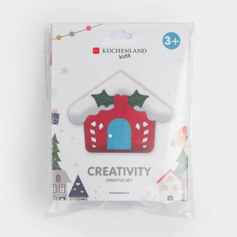 Набор для творчества, 18х9 см, рукоделие, фетр/хлопок, подвеска, Домик, Creativity, image-0