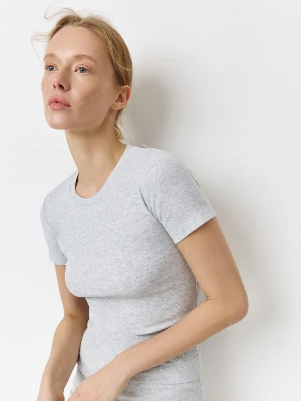 Комплект из майки и шорт в рубчик, Tonita, image-3