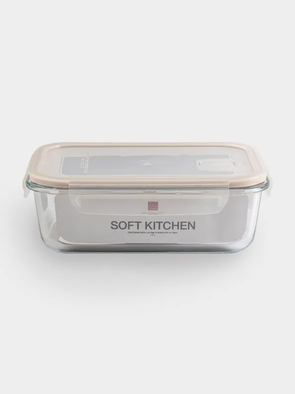 Контейнер, 1,5 л, с клипсами, с клапаном, Soft kitchen, image-5