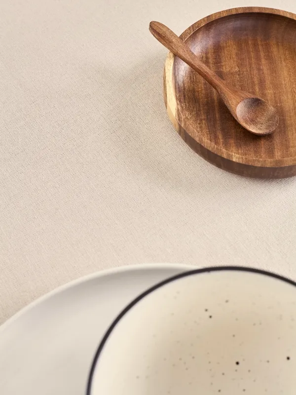 Скатерть, 160х160 см, с бахромой, хлопок, бежевая, Framed, image-2