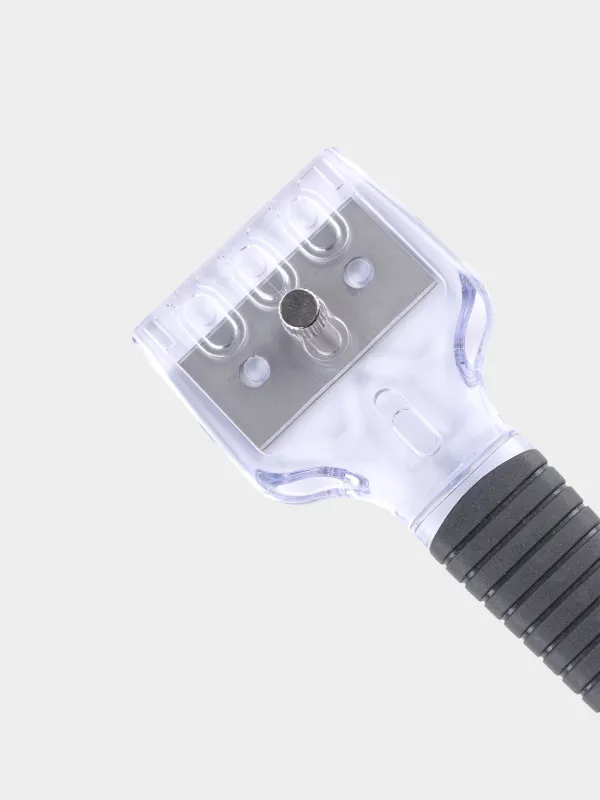 Скребок для стеклокерамической плиты, 16 см, 3 лезвия, пластик/сталь, черный, Black style, image-1