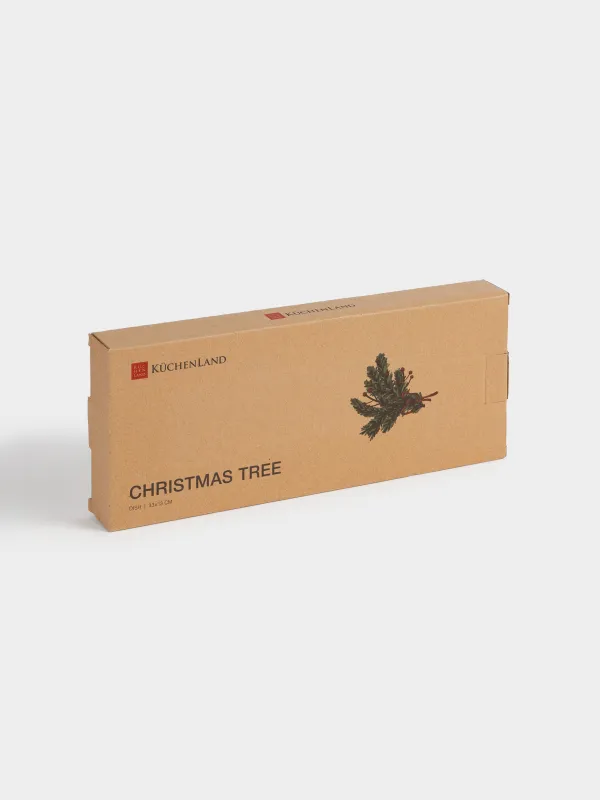 Блюдо, 33х13 см, керамика, прямоугольное, Лошадка с елкой, Christmas tree, image-6